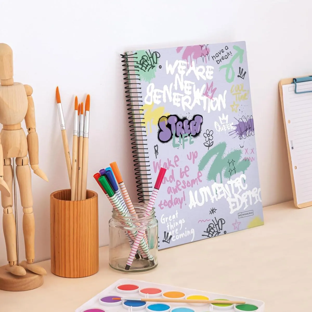 Notes A4 MIQUELRIUS Wake up, 120 listova na kvadratiće 