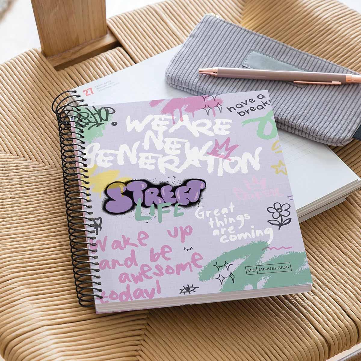 Notes A5 MIQUELRIUS Wake up, 120 listova na kvadratiće 