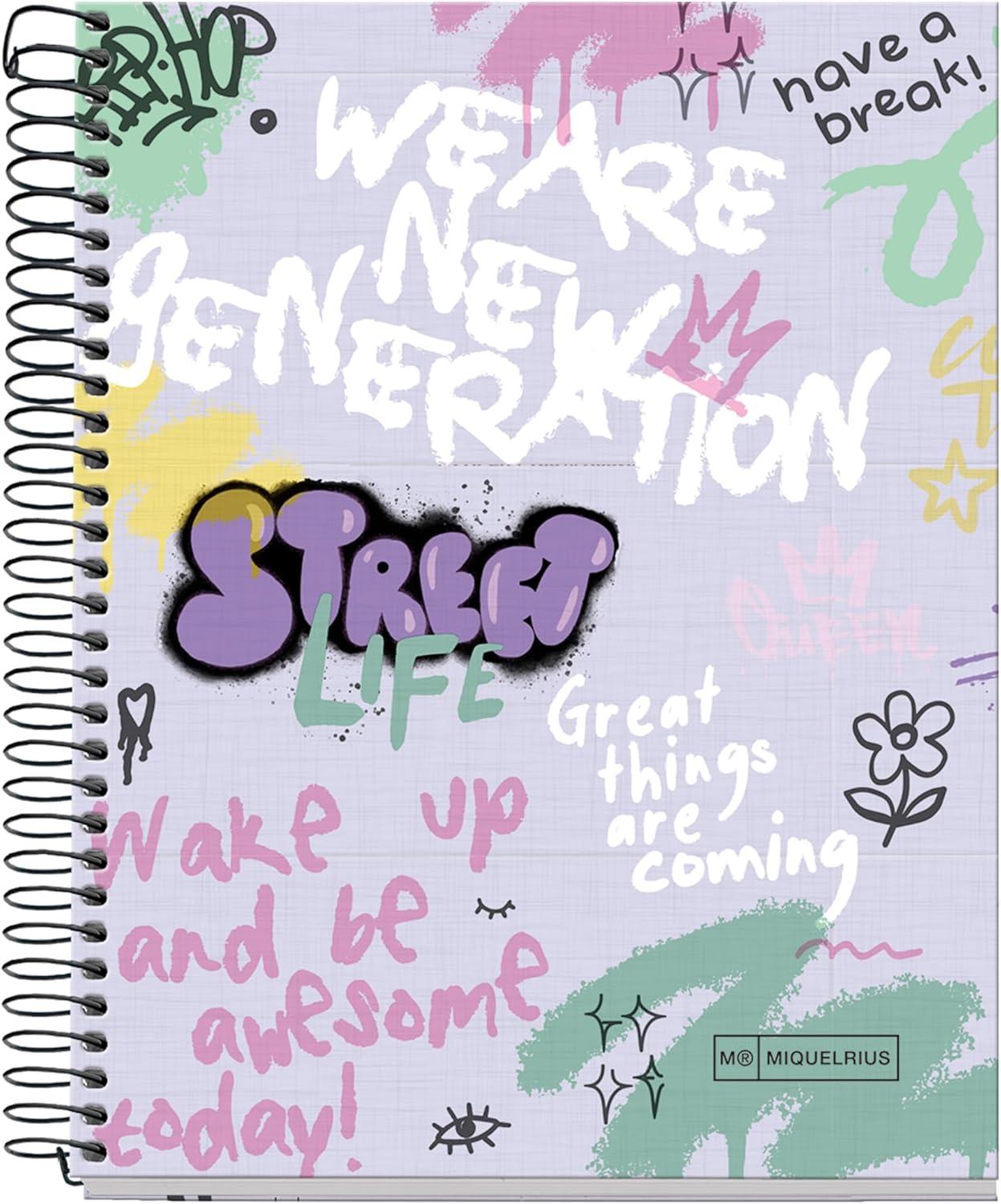 Notes A5 MIQUELRIUS Wake up, 120 listova na kvadratiće 