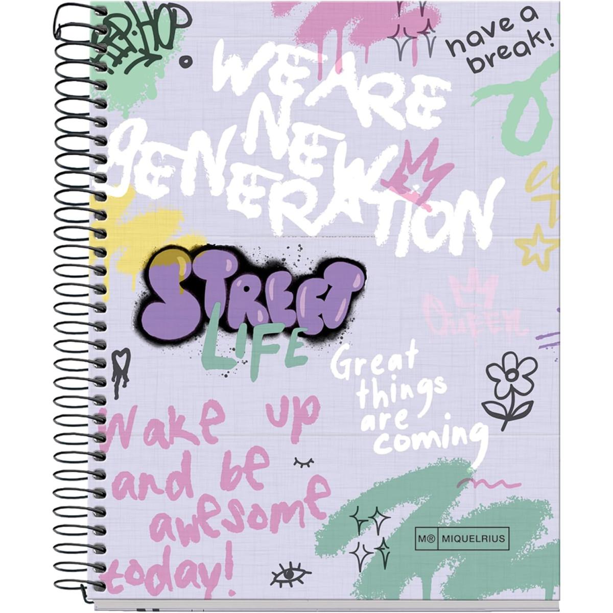 Notes A5 MIQUELRIUS Wake up, 120 listova na kvadratiće 