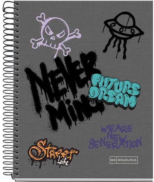 MIQUELRIUS sveska A4 na kvadratiće TP GRAFFITI 