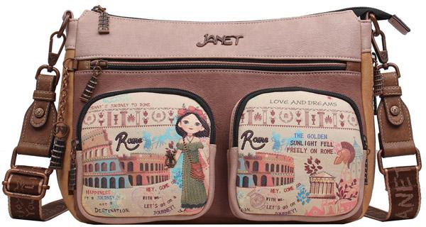 JANET ženska tašna TOUR OF ROME 24x10x21cm 