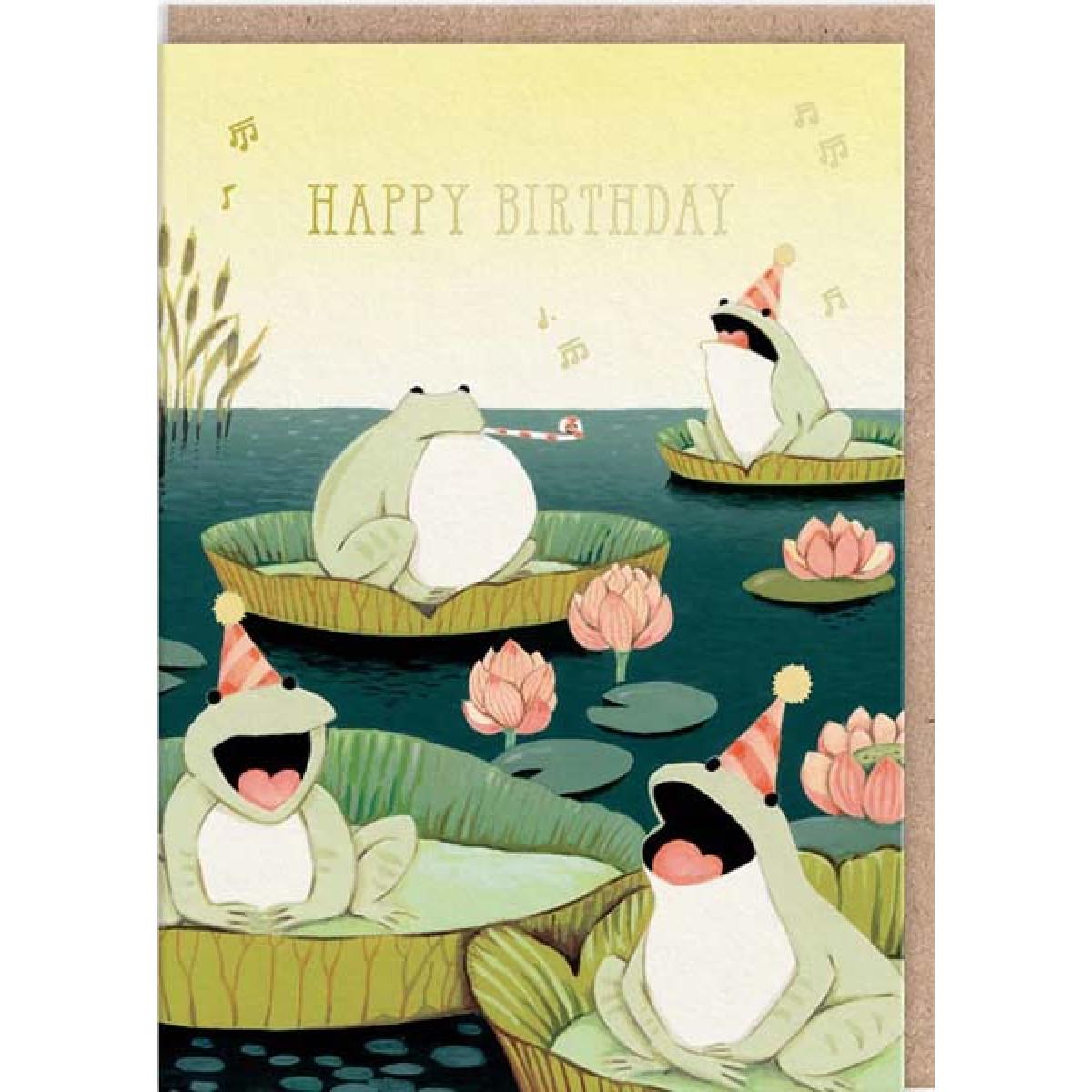 Rođendanska čestitka SINGING FROGS 