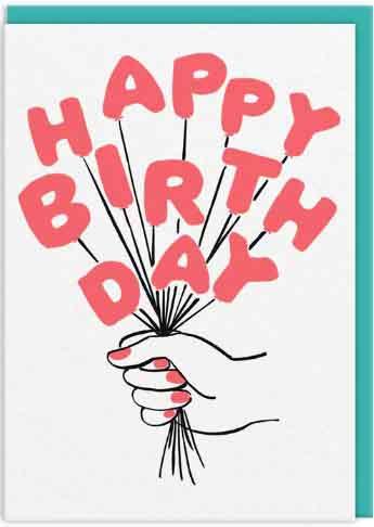 Čestitka BALLOONS HAPPY 