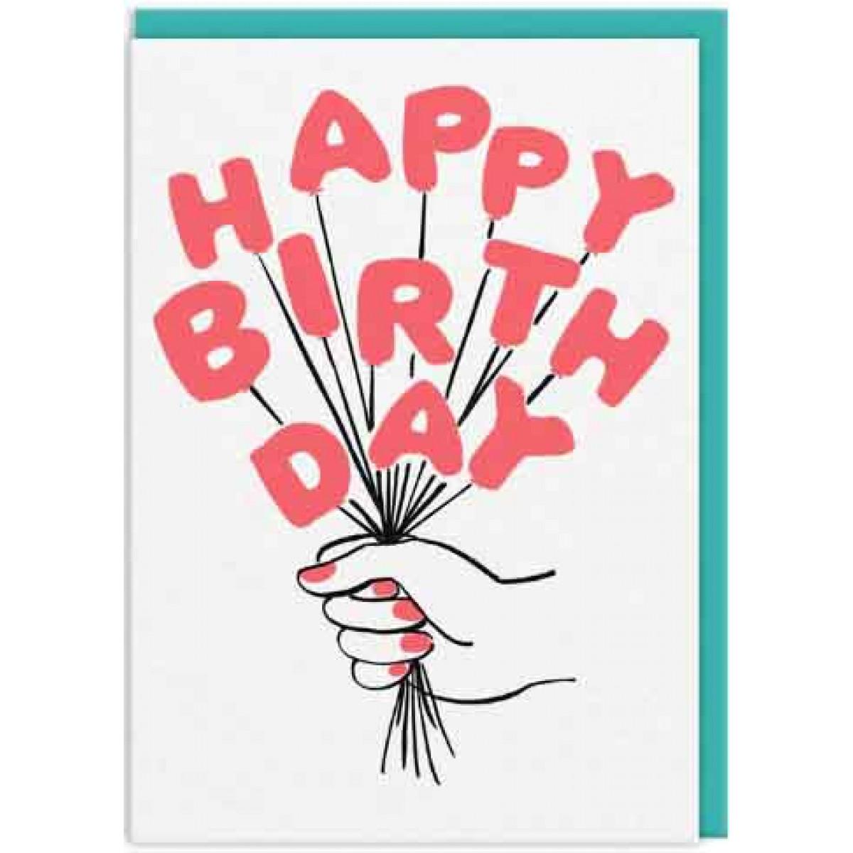 Čestitka BALLOONS HAPPY 