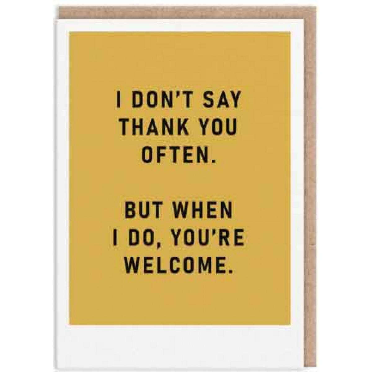 Čestitka YOU'RE WELCOME 