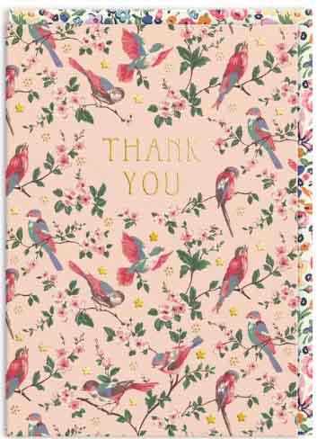 Čestitka GARDEN BIRDS THANK YOU 