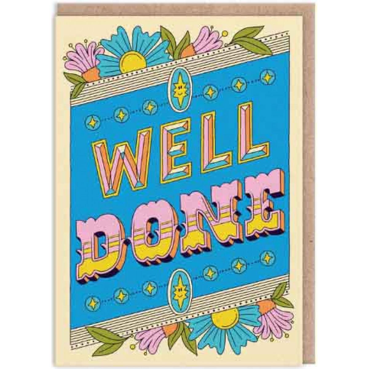 Čestitka WELL DONE LETTERING 