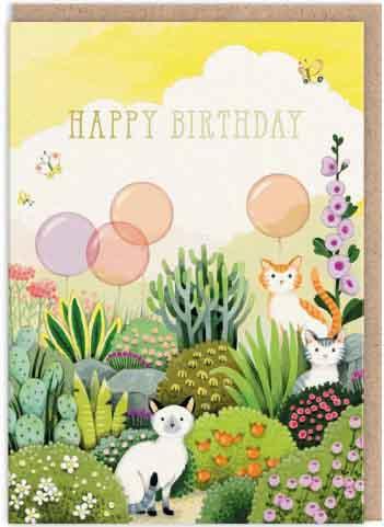 Čestitka GARDEN CATS 