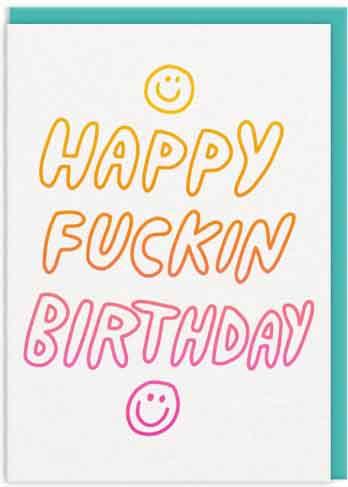 Čestitka HAPPY FUCKIN BIRTHDAY 