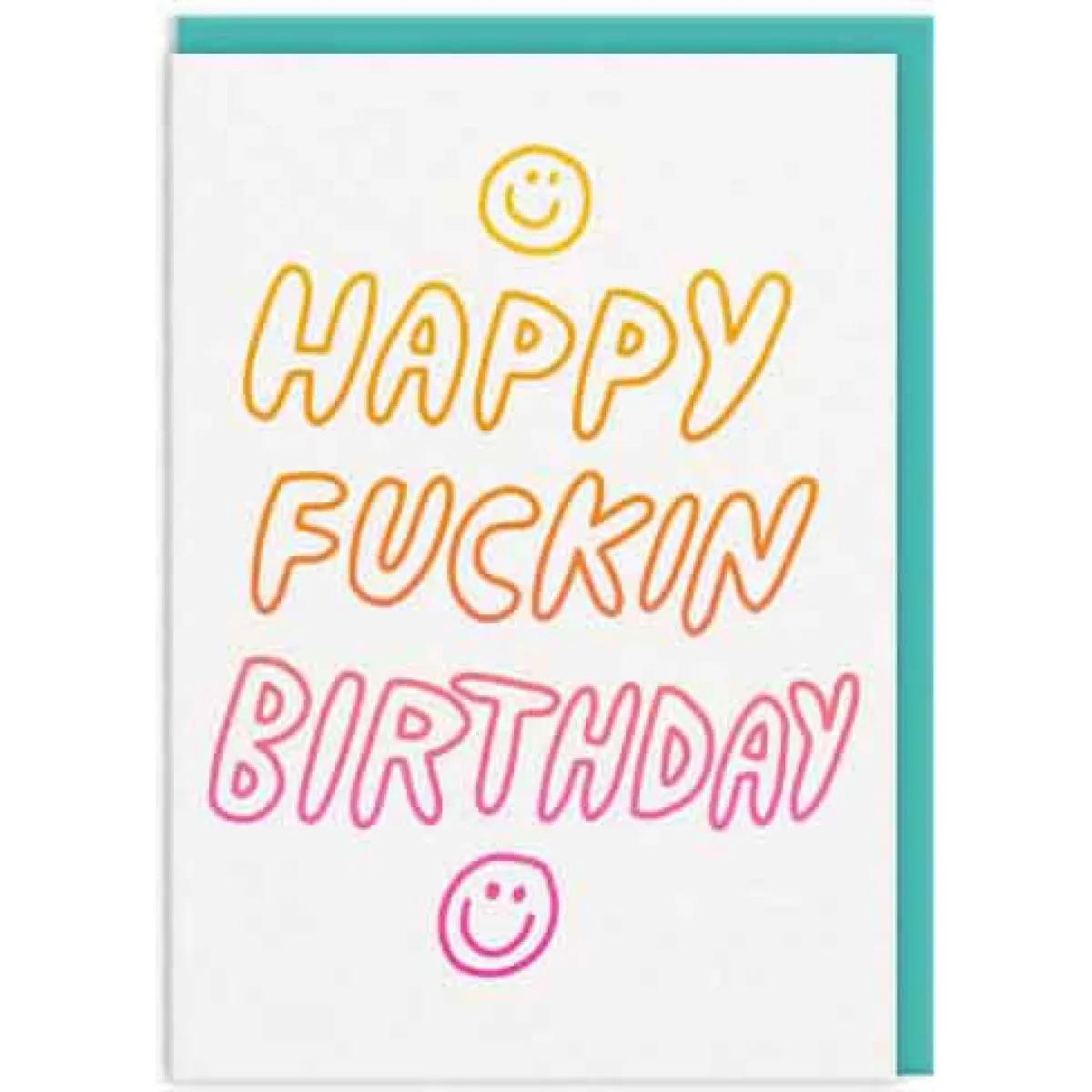 Čestitka HAPPY FUCKIN BIRTHDAY 