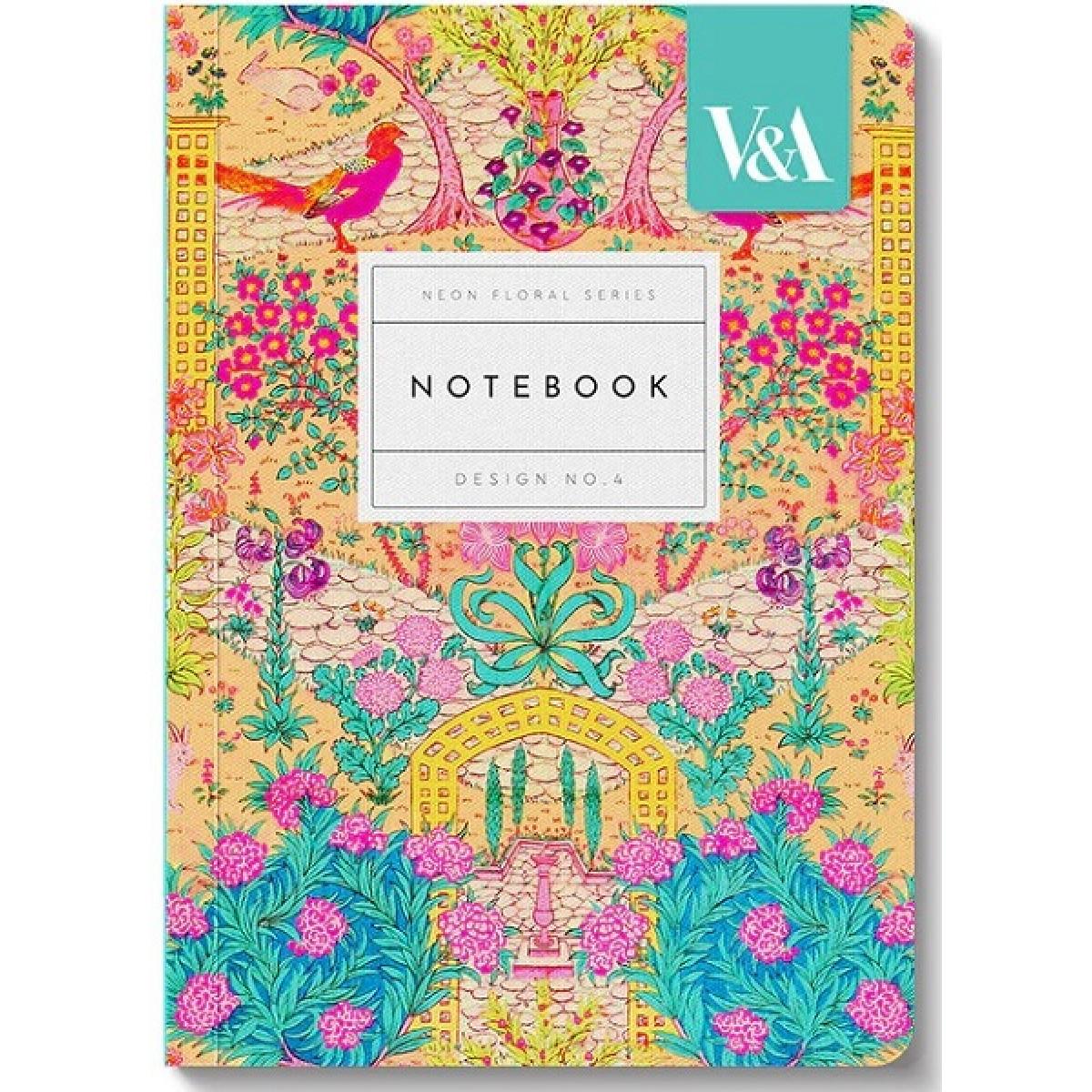 Notes A6 NEON FLORAL ORNATE GARDEN 