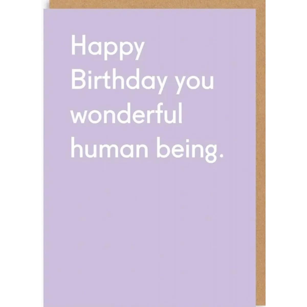 Rođendanska čestitka WONDERFUL HUMAN BEING 
