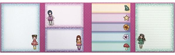 SANTORO GORJUSS sticky notes WOODLAND WILDFLOWER 