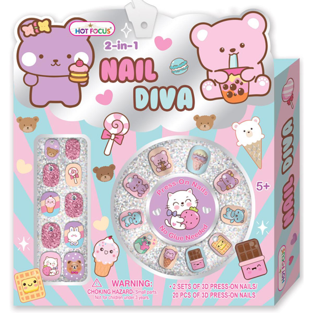 Dva seta samolepljivih ukrasnih noktiju 