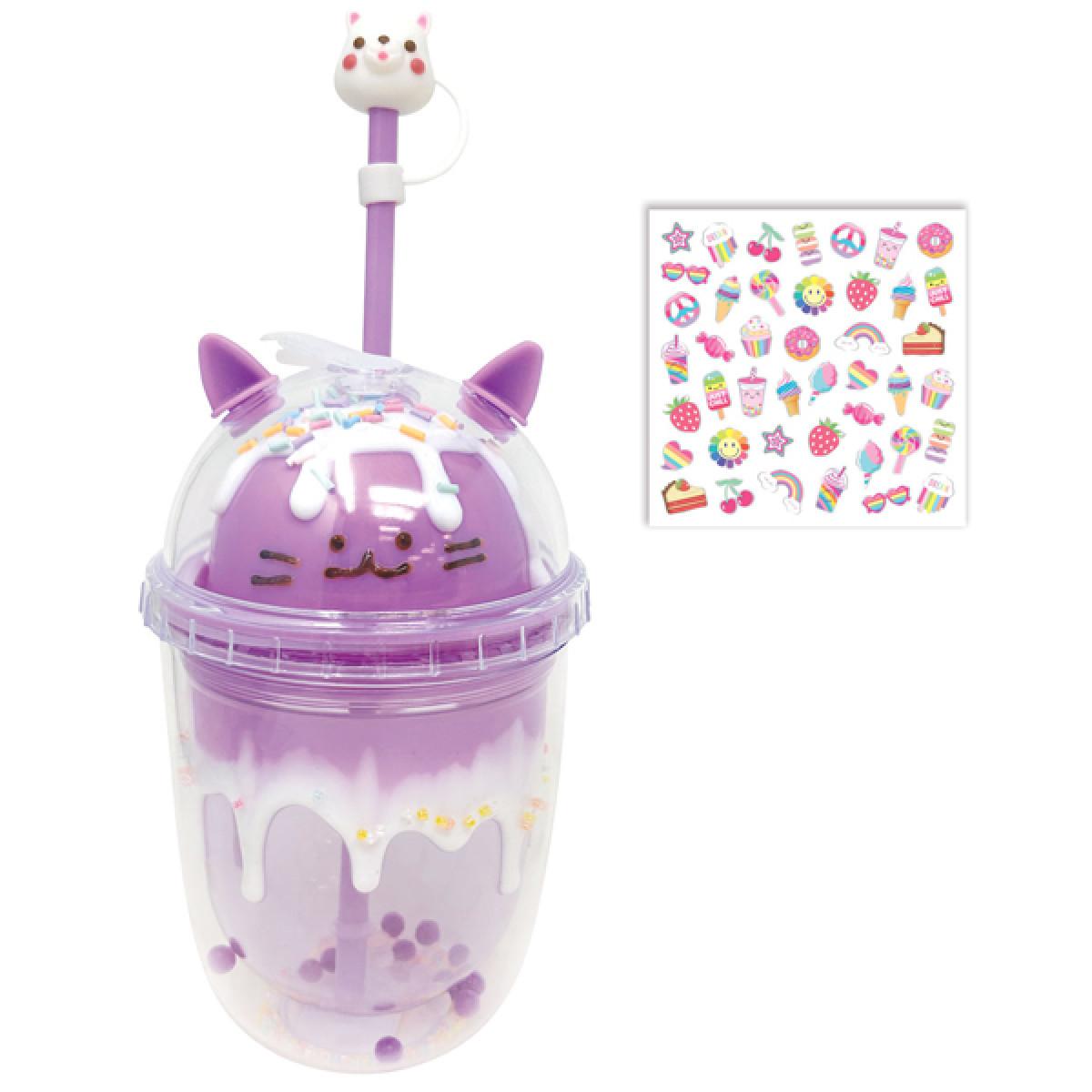 Plastična čaša sa slamčicom koja svetli u mraku 350ml 