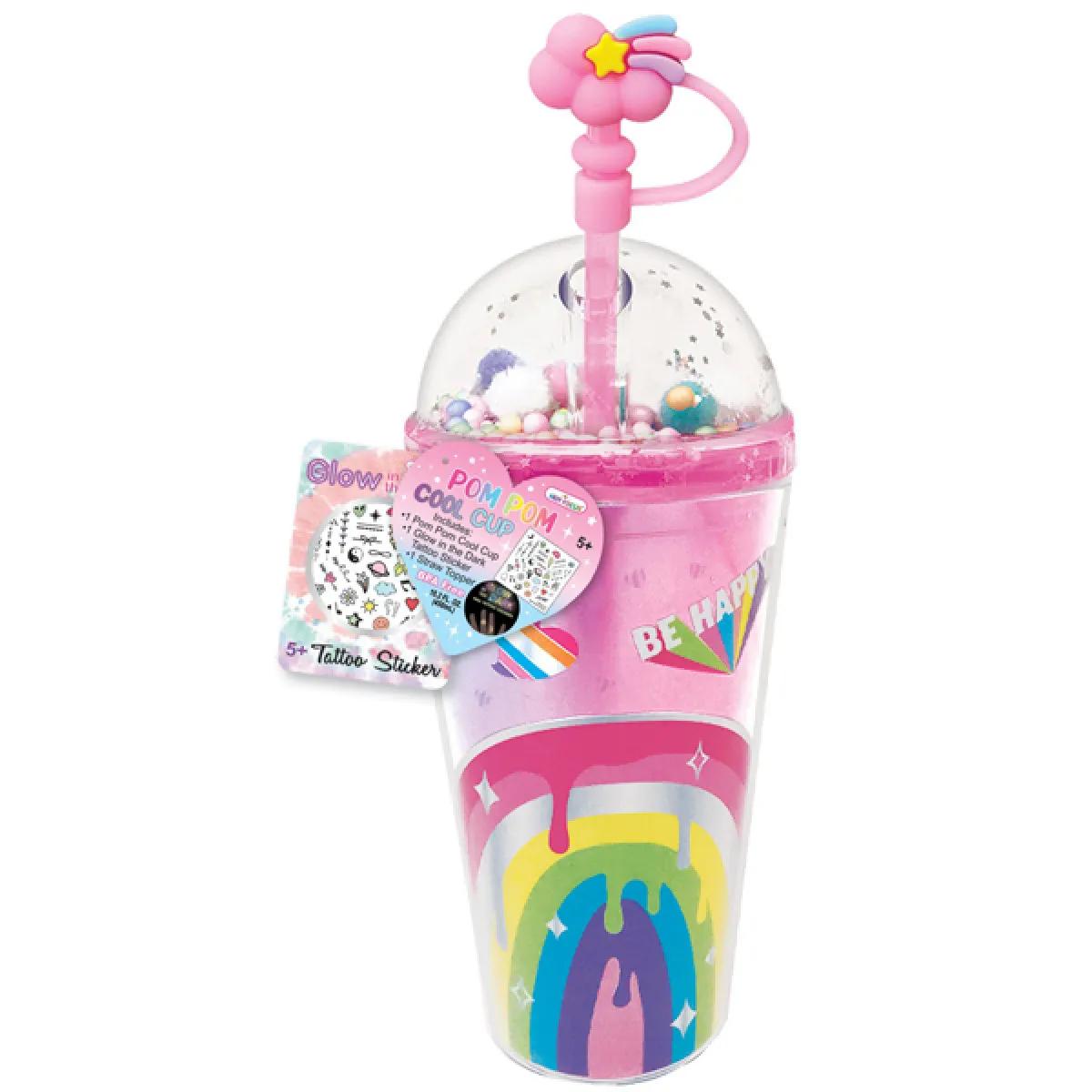 Plastična čaša sa slamčicom DUGA 450ml 