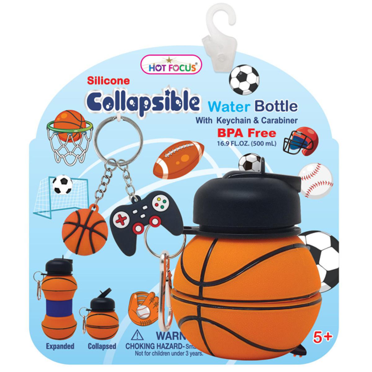 Silikonska flašica za vodu KOŠARKAŠKA LOPTA 500ml 