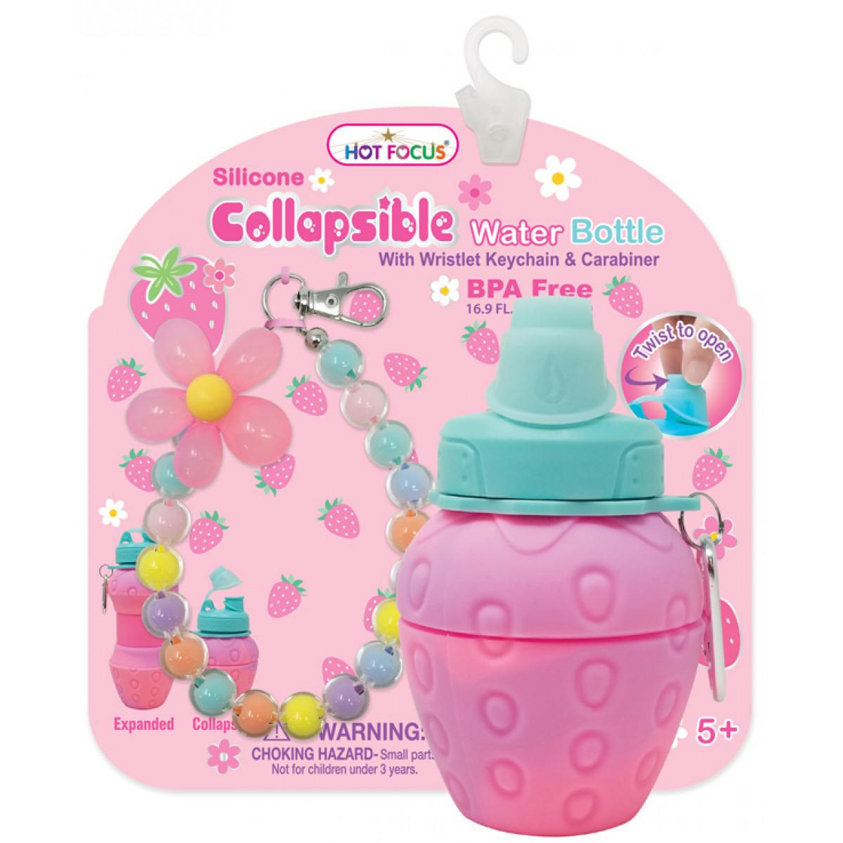 Silikonska flašica za vodu JAGODA 500ml 