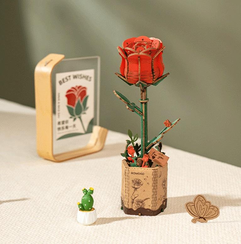3D puzzle RED ROSE 