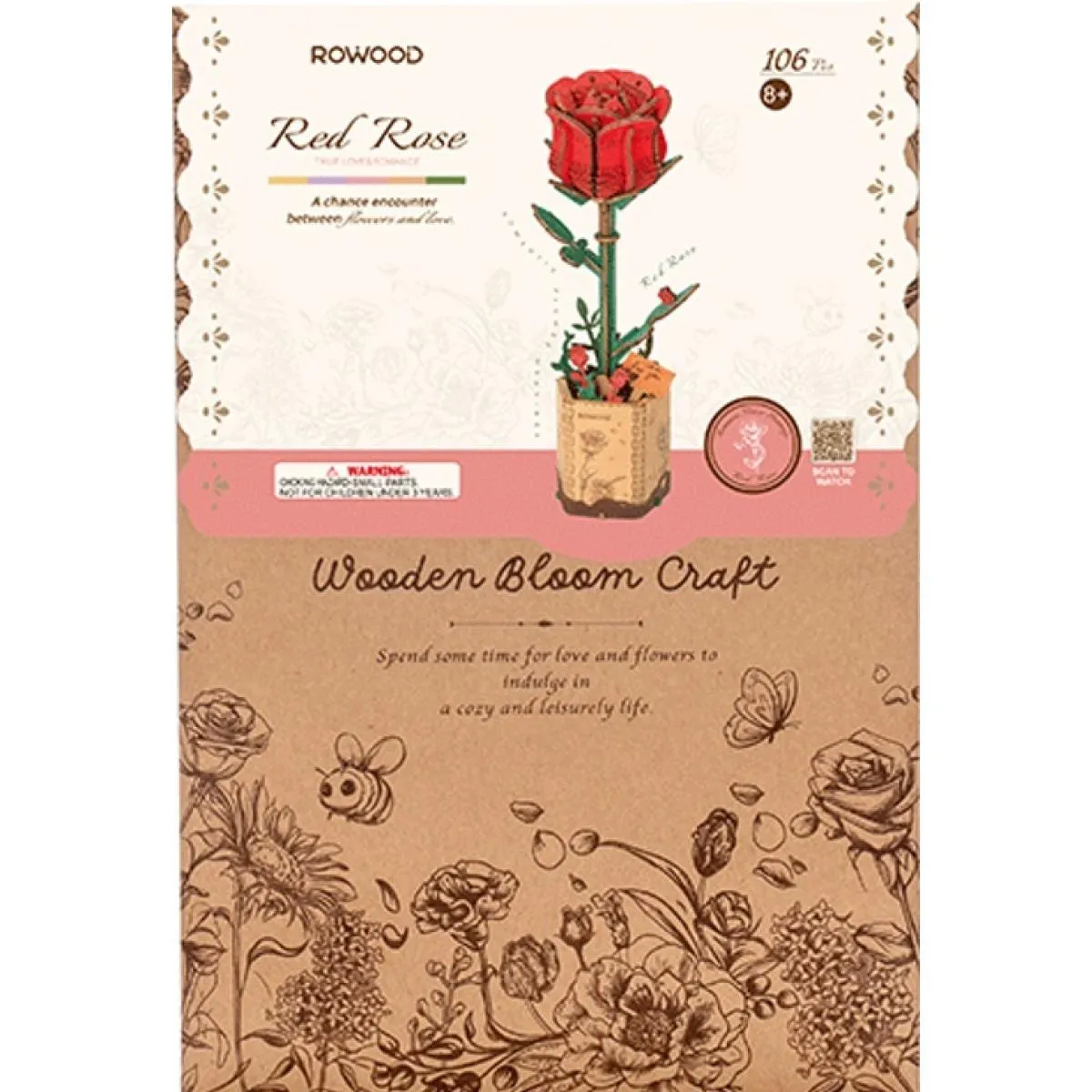 3D puzzle RED ROSE 