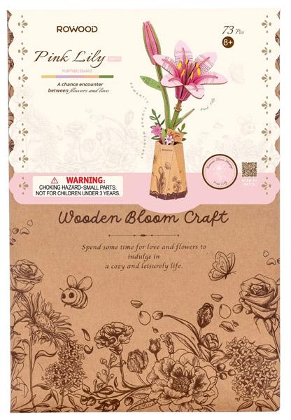 3D drvene puzzle ROZE LJILJAN 