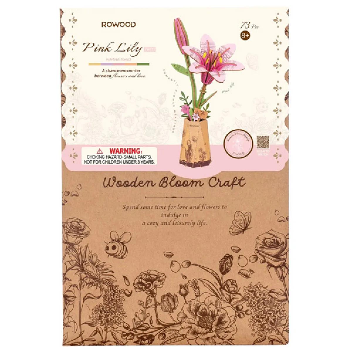 3D drvene puzzle ROZE LJILJAN 