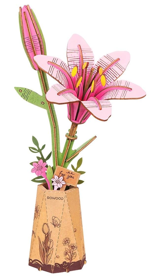 3D drvene puzzle ROZE LJILJAN 