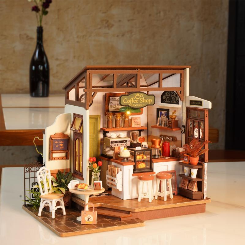 3D drvene puzzle COFFE SHOP 