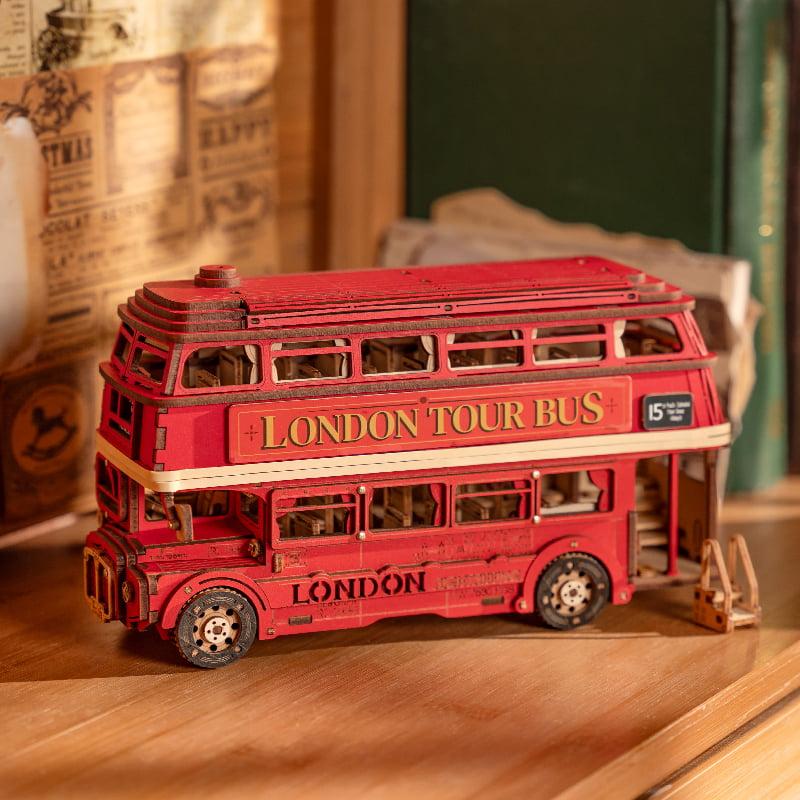 3D drvene puzzle LONDON TOUR BUS 
