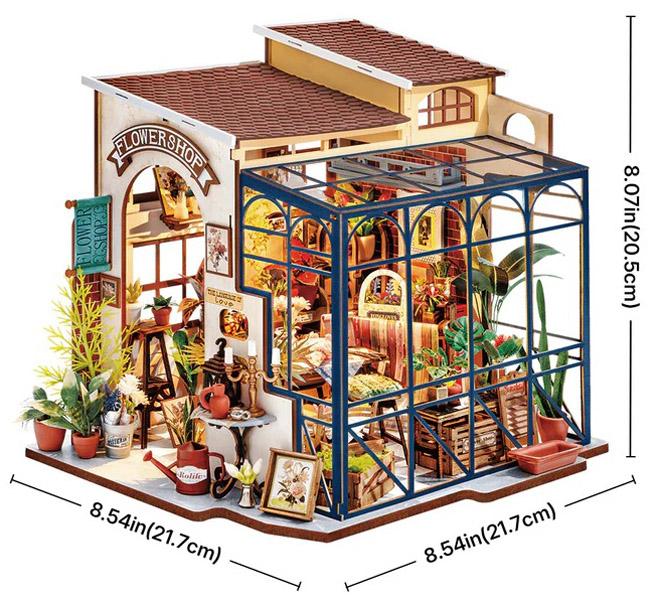 3D drvene puzzle/držač za knjige EMILINA CVEĆARA 