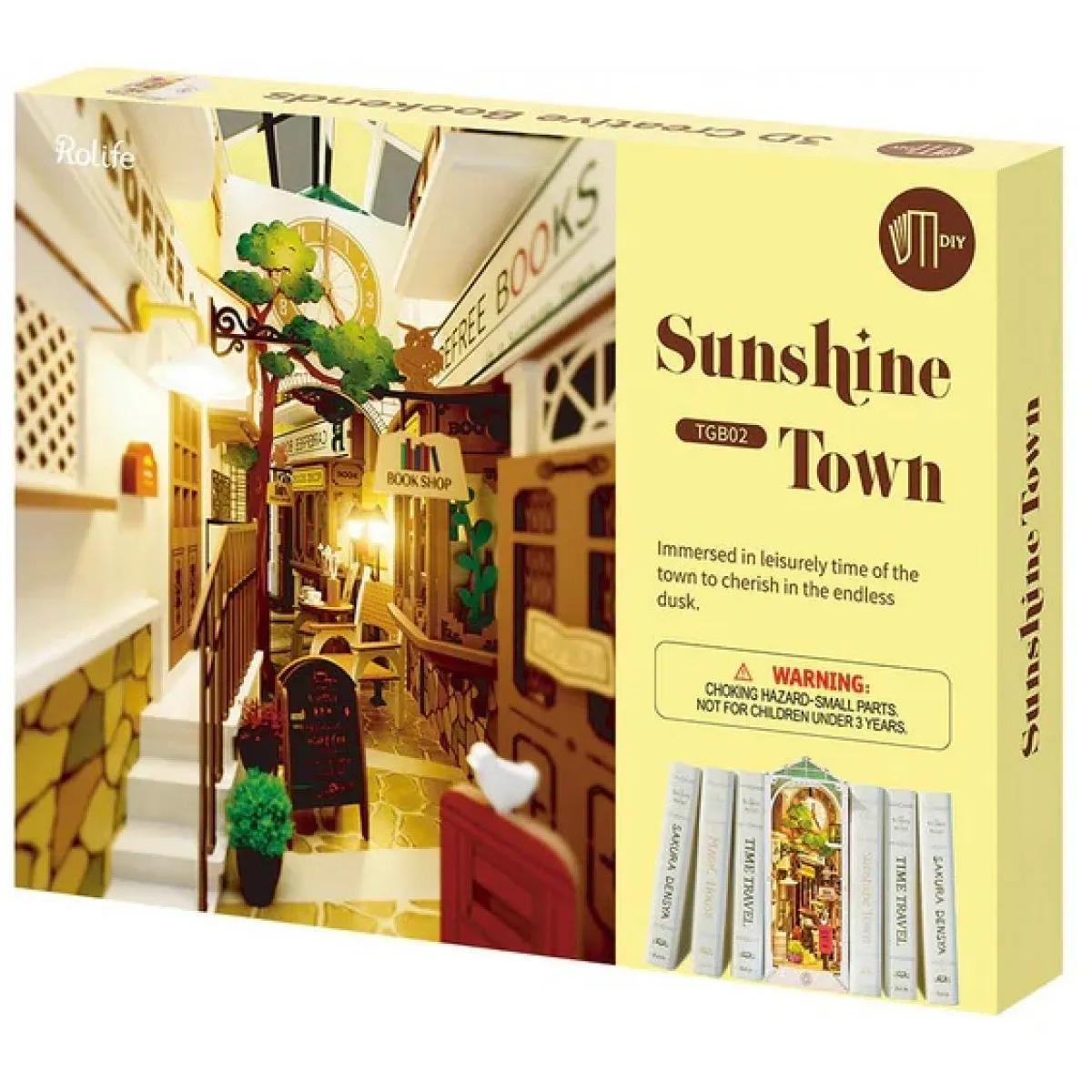 3D drvene puzzle / držač za knjige SUNČANI GRAD 