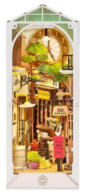 3D drvene puzzle / držač za knjige SUNČANI GRAD 