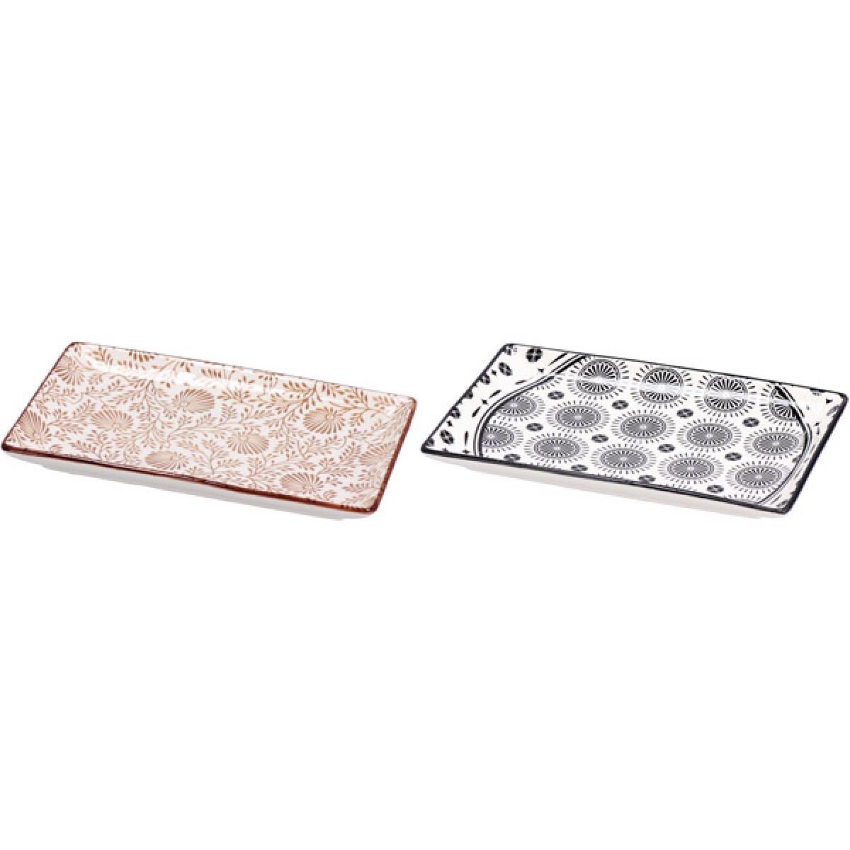 Pravougaoni plitki tanjir TRICY 20x13x2cm (DVE VRSTE) 