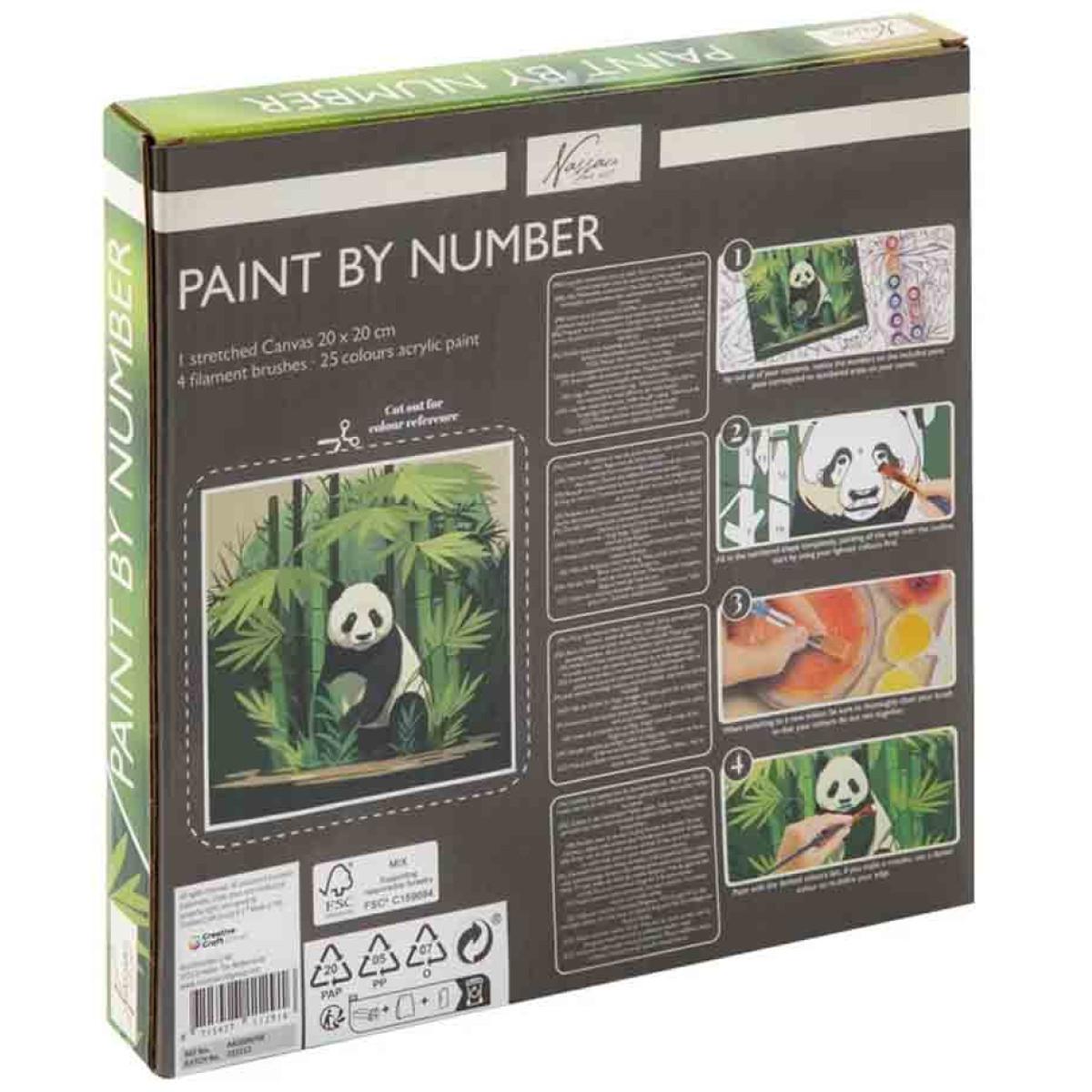 Kreativni set OBOJ PO BROJEVIMA - PANDA 