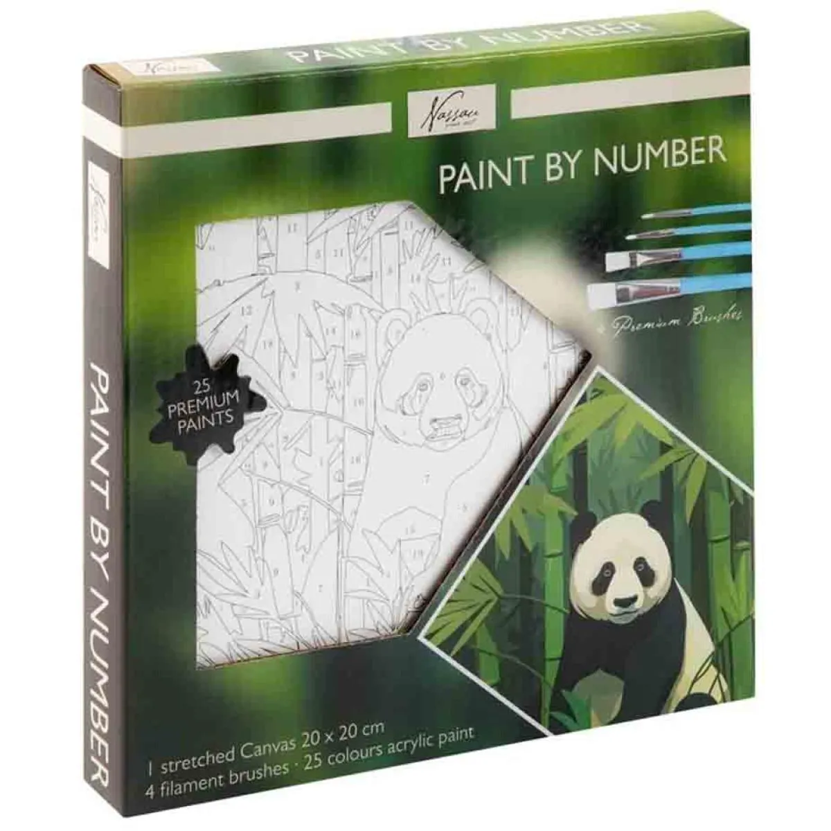 Kreativni set OBOJ PO BROJEVIMA - PANDA 