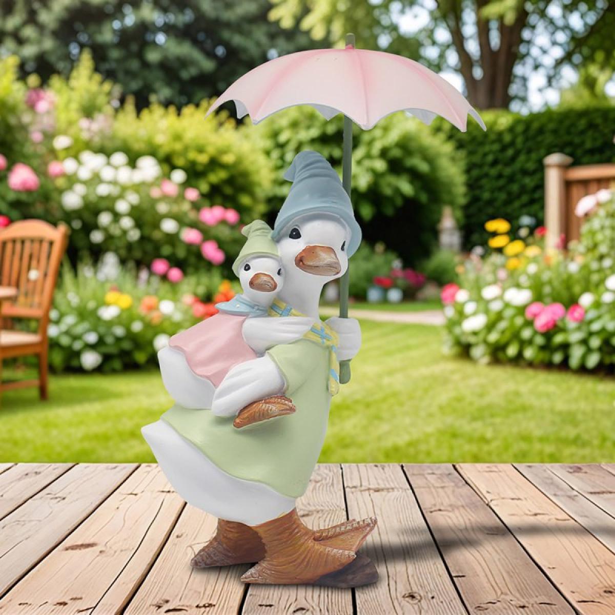 Dekorativna figura RAINY DAY - DUCK WITH BABY 