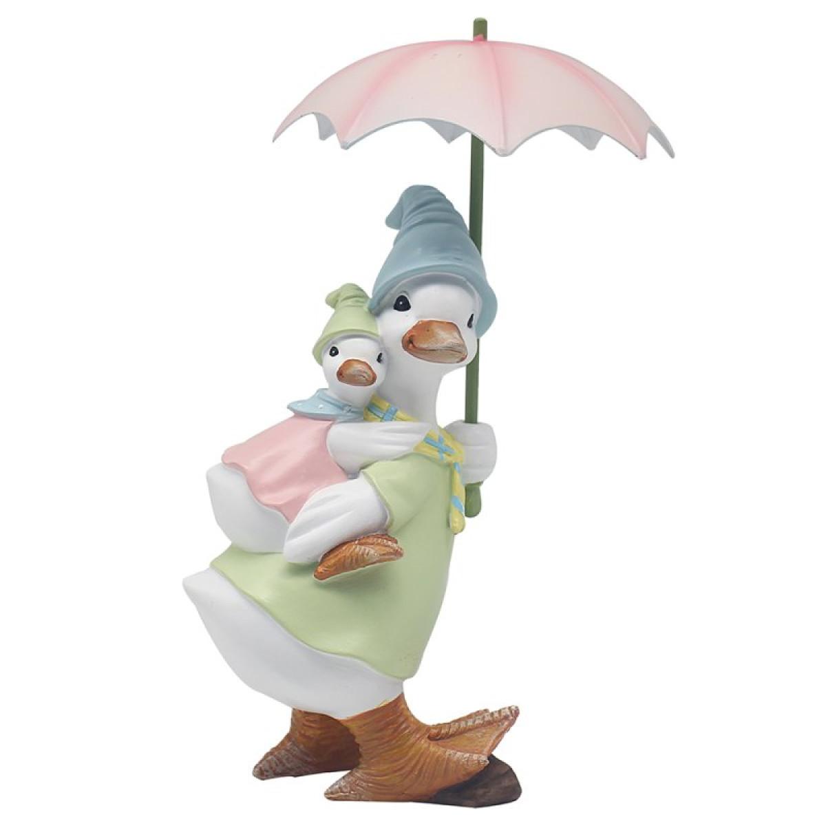Dekorativna figura RAINY DAY - DUCK WITH BABY 