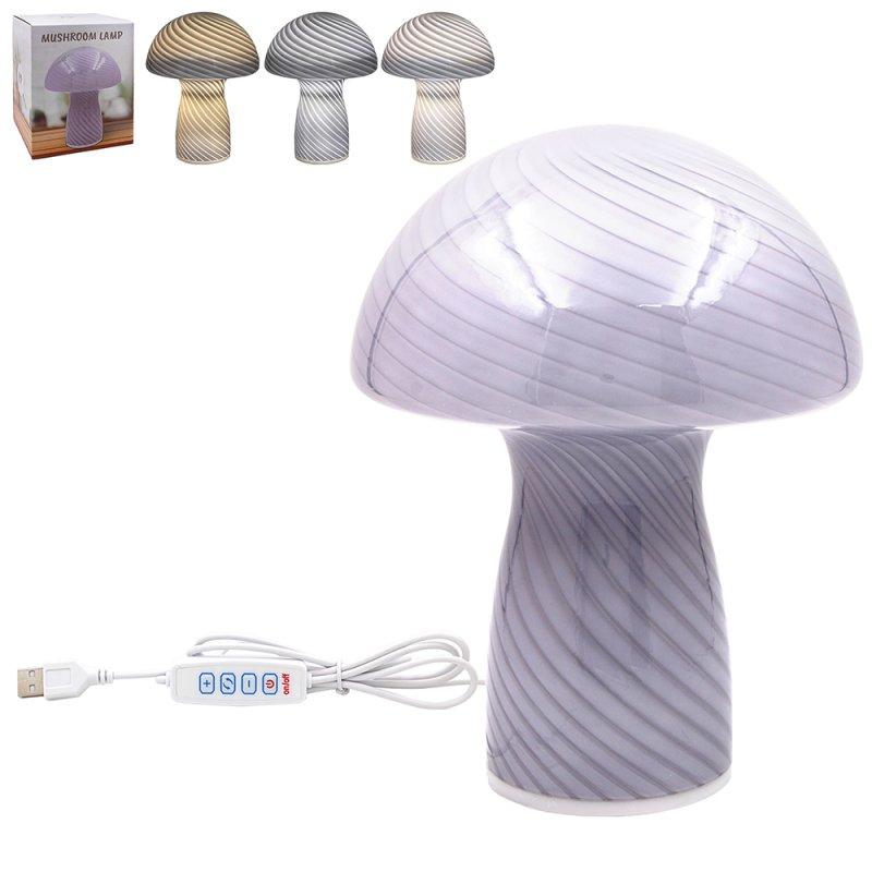 Stona lampa MUSHROOM - GREY 