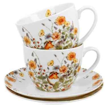 Set dve šolje sa tacnama WILD BIRD 