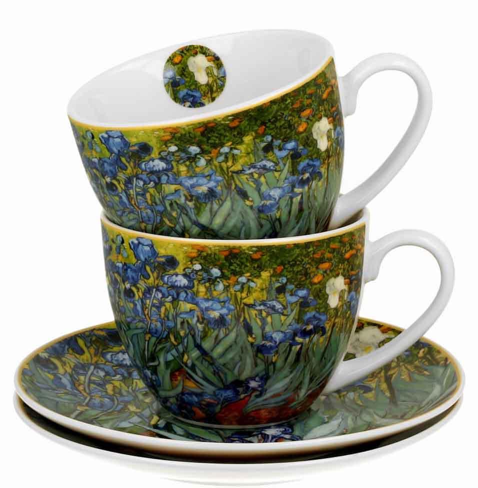 Set dve šolje sa tacnama IRISES - V. VAN GOGH 