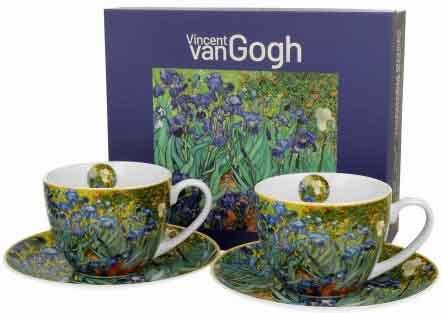 Set dve šolje sa tacnama IRISES - V. VAN GOGH 