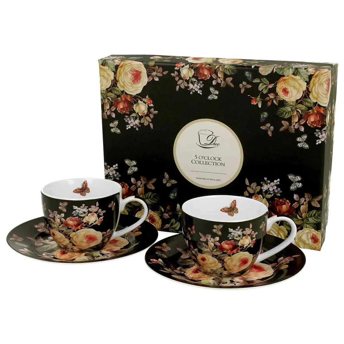 Set dve espreso šolje sa tacnama WARDA 