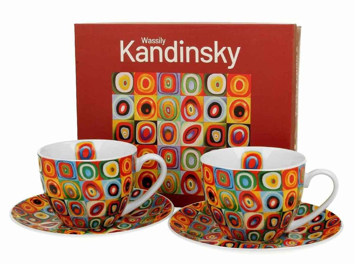 Set dve šolje sa tacnama SQUARES WITH CIRCLES - W. KANDINSKY 