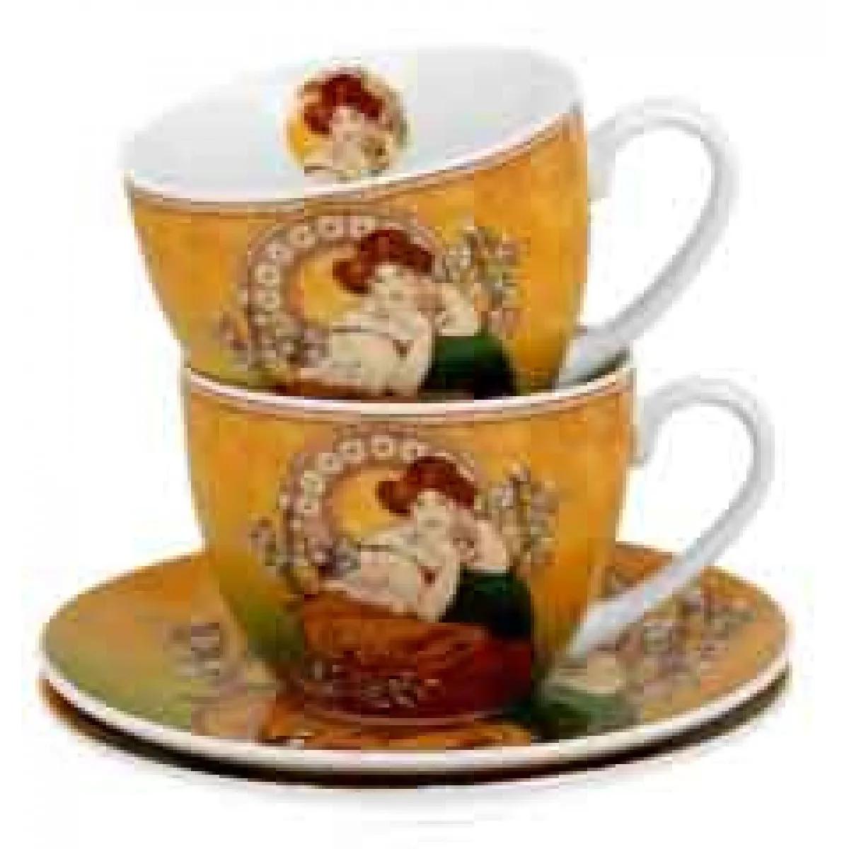 Set dve šolje sa tacnama TOPAZ - A. MUCHA 