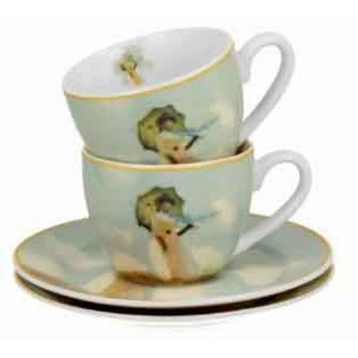 Set dve espreso šolje sa tacnama WOMEN WITH PARASOL - C. MONET 