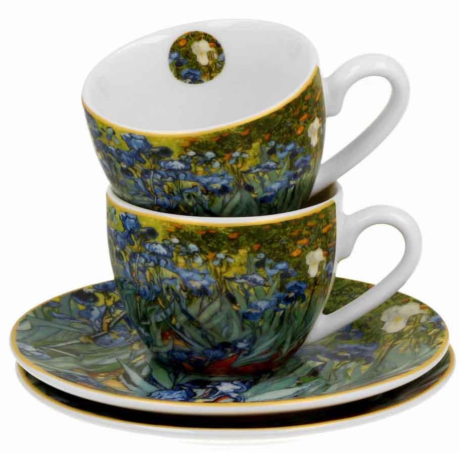 Set dve espreso šolje sa tacnama IRISES - V. VAN GOGH 