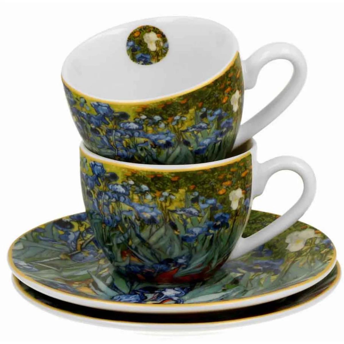 Set dve espreso šolje sa tacnama IRISES - V. VAN GOGH 