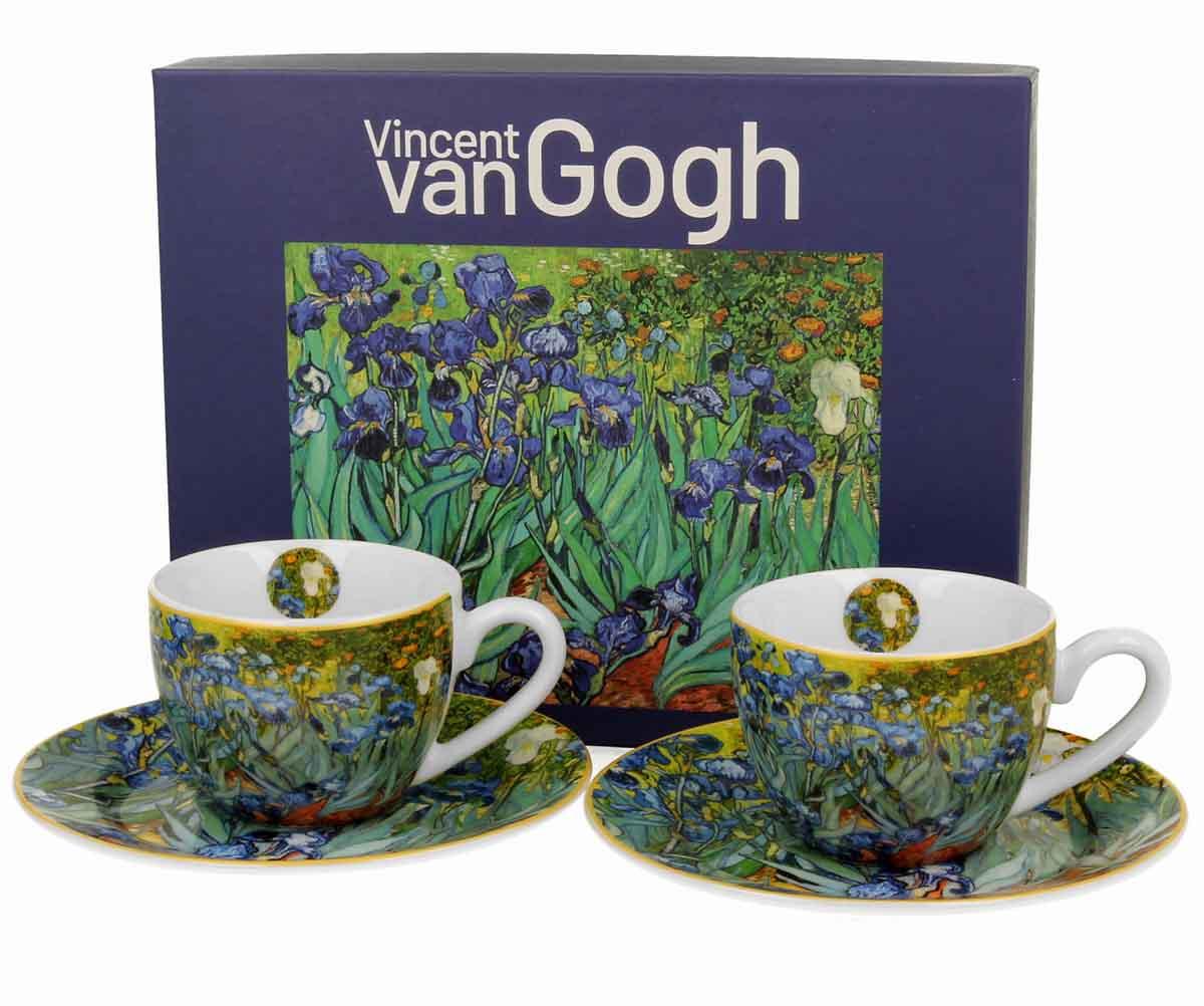 Set dve espreso šolje sa tacnama IRISES - V. VAN GOGH 