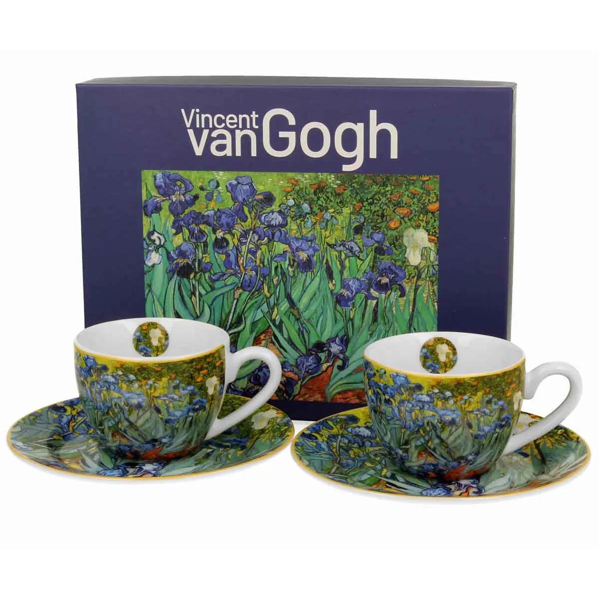 Set dve espreso šolje sa tacnama IRISES - V. VAN GOGH 